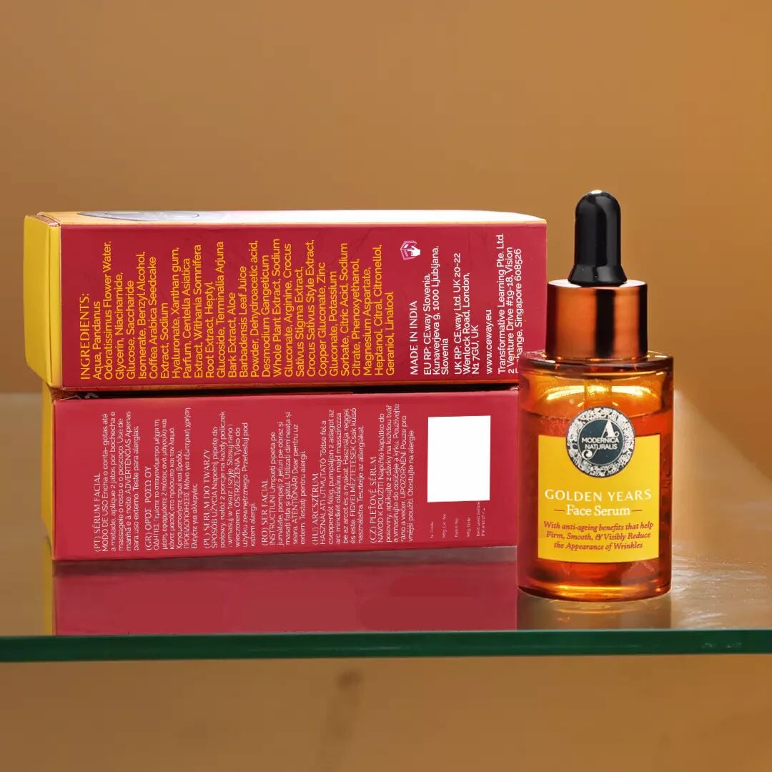 Golden Years - Face Serum For Age Spots, Clear Complexion & Unwrinkled-Appearance Face Serum A Modernica Naturalis 
