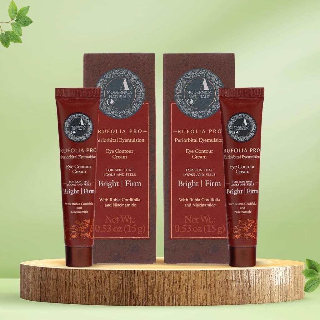 Rufolia PRO 페리오비탈 아이멀젼 – 아이 컨투어 크림 – 눈가를 밝히고 탄력 있게 가꿔주며 촉촉하게 보습하는 아이 케어 – 만지슈타, 알로에 베라, 연꽃, 나이아신아마이드가 함유된 신규 포뮬러 – 임상적으로 테스트된 성분을 담은 최적의 아이 크림 - 2팩